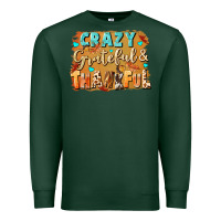 Sports Green Crazy grateful and thankful Premium Sweatshirt - NancyCooperArtShop