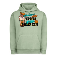 Pigment Oil Green whatever spice your pumpkin coffee cup Urban Hoodie - FaDigitalArtStudio