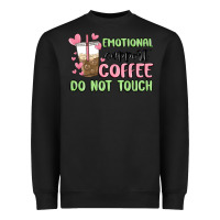 Black emotional support coffee do not touch Heavyweight Sweatshirt - MaliasSmallBusiness