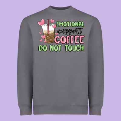 Emotional Support Coffee Do Not Touch Heavyweight Sweatshirt Designed By Maliassmallbusiness