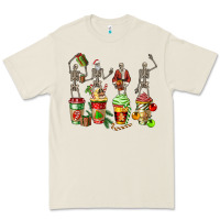 Bone christmas skeleton coffee cups Premium Tee - FaDigitalArtStudio