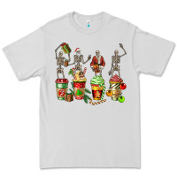 Dove Grey christmas skeleton coffee cups Premium Tee - FaDigitalArtStudio