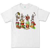 White christmas skeleton coffee cups Premium Tee - FaDigitalArtStudio