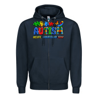 Navy autism accept understand love Zipper Hoodie - Artiststas