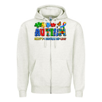 Oatmeal Heather autism accept understand love Zipper Hoodie - Artiststas