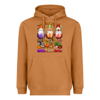 Meerkat Happy Hallothanksmas wine glasses and gnomes Heavyweight Hoodie - texasbilliewilder