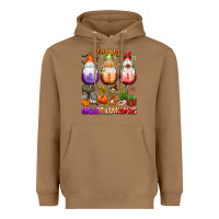 Toasted Coconut Happy Hallothanksmas wine glasses and gnomes Heavyweight Hoodie - texasbilliewilder