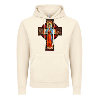Vintage Artic lady of guadalupe leopard cross Vintage Hoodie - BarkalooDesign