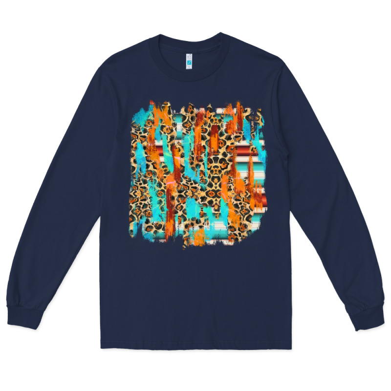 Serape With Leopard Pattern Long Sleeve Tee by NancyCooperArtShop | Teevron