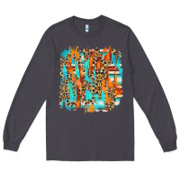 Smoke serape with leopard pattern Long Sleeve Tee - NancyCooperArtShop