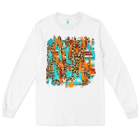 White serape with leopard pattern Long Sleeve Tee - NancyCooperArtShop