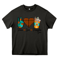 Asphalt Peace Love Pumpkin Spice Heavy Core Tee - CowhideDigitalArt