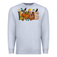 Heather Grey Fall love Premium Sweatshirt - NancyCooperArtShop