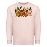 Pale Pink Fall love Premium Sweatshirt - NancyCooperArtShop
