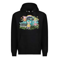 Black Easter gnomies with truck Easter Day Premium Hoodie - HowdyJamesFarm