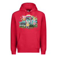 Cardinal Easter gnomies with truck Easter Day Premium Hoodie - HowdyJamesFarm
