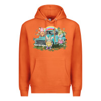 Carrot Easter gnomies with truck Easter Day Premium Hoodie - HowdyJamesFarm