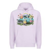 Lilac Easter gnomies with truck Easter Day Premium Hoodie - HowdyJamesFarm