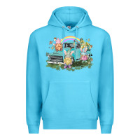 Ocean Blue Easter gnomies with truck Easter Day Premium Hoodie - HowdyJamesFarm