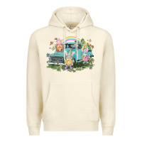 Sandshell Easter gnomies with truck Easter Day Premium Hoodie - HowdyJamesFarm