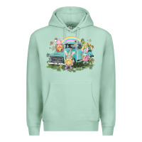 Seafoam Easter gnomies with truck Easter Day Premium Hoodie - HowdyJamesFarm