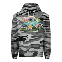 Slate Camo Easter gnomies with truck Easter Day Premium Hoodie - HowdyJamesFarm