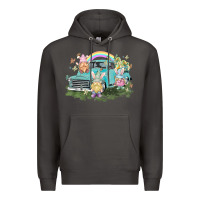 Smoke Easter gnomies with truck Easter Day Premium Hoodie - HowdyJamesFarm