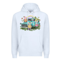 White Easter gnomies with truck Easter Day Premium Hoodie - HowdyJamesFarm
