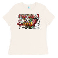 Bone I Believe In Santa And Coffee Ladies Tee - CowhideDigitalArt