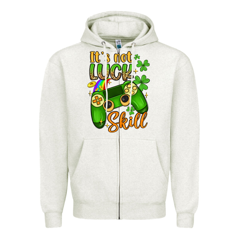 It S Not Luck Skill Zipper Hoodie by Artiststas | Teevron