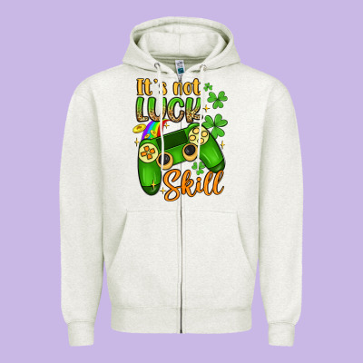 It S Not Luck Skill Zipper Hoodie Designed By Artiststas