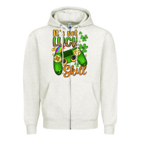Oatmeal Heather it s not luck skill Zipper Hoodie - Artiststas