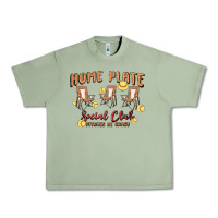 Oil Green glitter softball Urban Heavy Tee - MaliasSmallBusiness