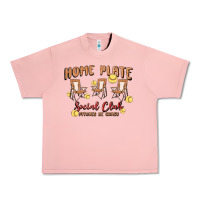 Salmon glitter softball Urban Heavy Tee - MaliasSmallBusiness