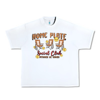 White glitter softball Urban Heavy Tee - MaliasSmallBusiness