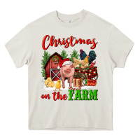 Cream christmas on the farm Heavy Core Tee - FaDigitalArtStudio