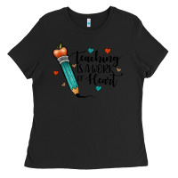 Black teaching i̇s a work of heart Ladies Tee - JahusDesignShop