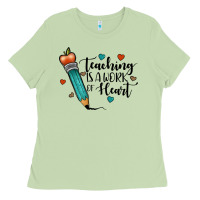 Matcha teaching i̇s a work of heart Ladies Tee - JahusDesignShop