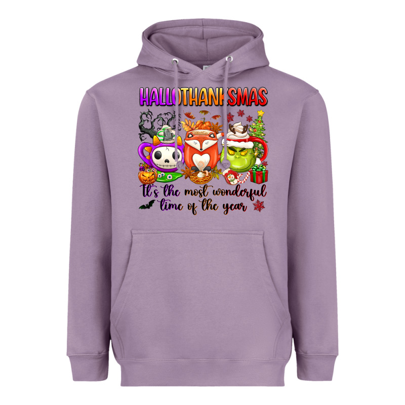Hallothanksmas Its The Most Wonderful Time Of The Heavyweight Hoodie by texasbilliewilder | Teevron