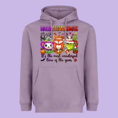 Hallothanksmas Its The Most Wonderful Time Of The Heavyweight Hoodie Designed By Texasbilliewilder