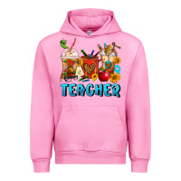 Fuchsia Pink Teacher Coffee Cups Urban Hoodie - FaDigitalArtStudio