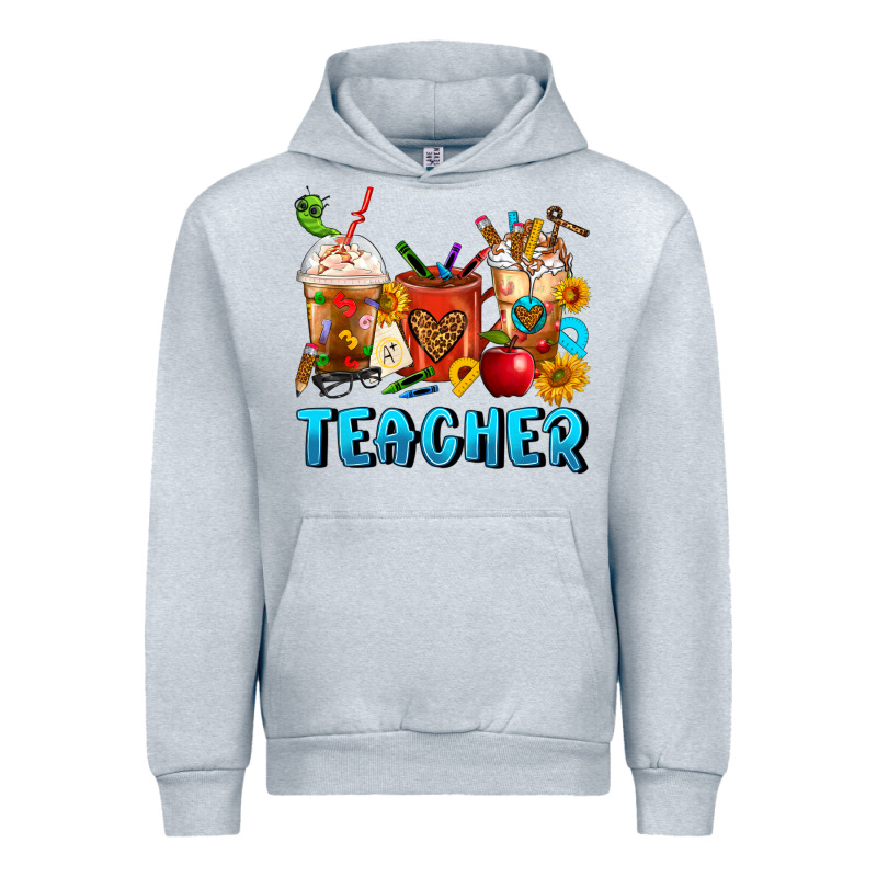 Teacher Coffee Cups Urban Hoodie by FaDigitalArtStudio | Teevron