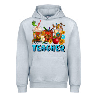 Heather Grey Teacher Coffee Cups Urban Hoodie - FaDigitalArtStudio