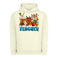 Pigment Pistachio Teacher Coffee Cups Urban Hoodie - FaDigitalArtStudio
