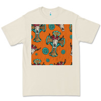 Bone western cross and bull skull seamless pattern Premium Tee - HRA Design Shop