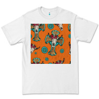 White western cross and bull skull seamless pattern Premium Tee - HRA Design Shop