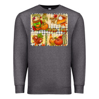 Charcoal Heather Hello Fall pumpkins Premium Sweatshirt - NancyCooperArtShop