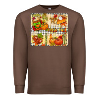 Chestnut Hello Fall pumpkins Premium Sweatshirt - NancyCooperArtShop