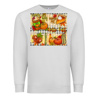 Dove Grey Hello Fall pumpkins Premium Sweatshirt - NancyCooperArtShop