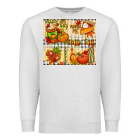 Oatmeal Heather Hello Fall pumpkins Premium Sweatshirt - NancyCooperArtShop